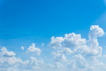 Wall Mural - wonderful white clouds on clear sky, blue sky and white clouds