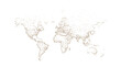 © cofficevit - A world map made up of dots on a white background. Connection concept of people on earth. Vector illustration.