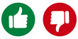 I like and dislike the icon set. Thumbs up or down. Vector illustration eps10