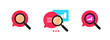 © vladwel - Review business kpi data growth icon vector or analytics and analysis market economy research graphic concept set with chat comment bubbles and chart glass magnifying analyze, sales measure image