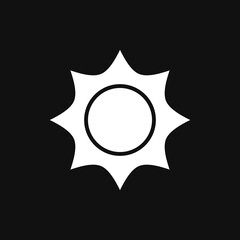 Poster - Summer sun icon on grey background