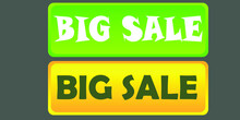 Big Sale Button And Special Offer, End Of Season Vector Illustration