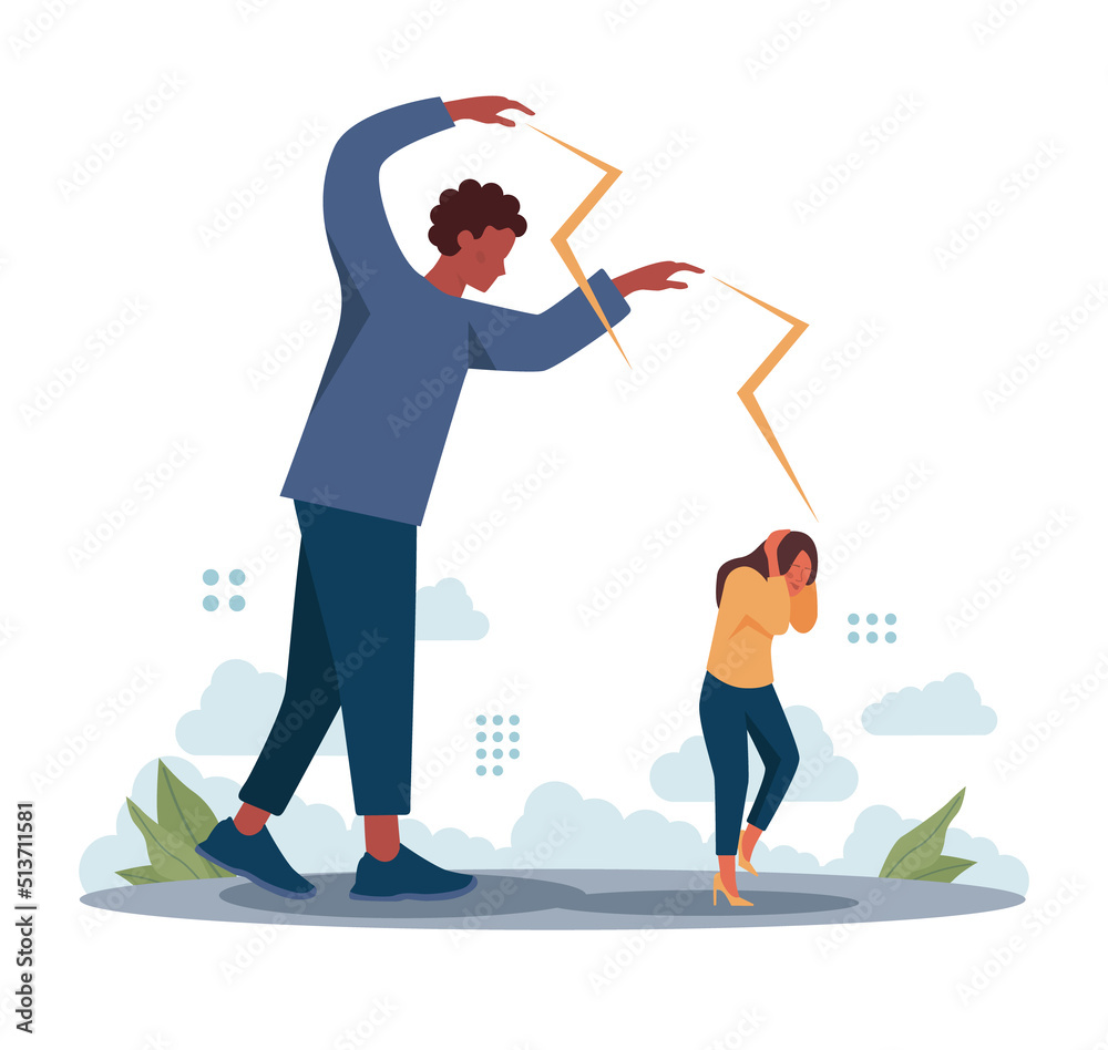 Discrimination concept. Bias in society, different people inequality.