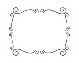 Poster - Hand drawn rectangular frame. Vector illustration