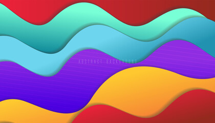 Wall Mural - abstract wavy  background template