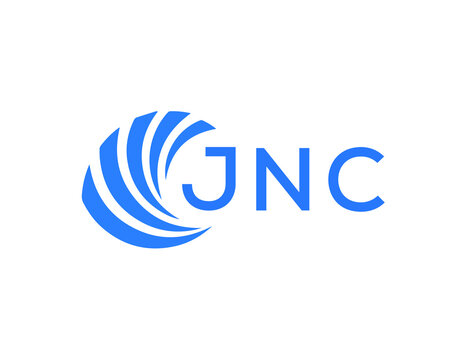 JNC Flat accounting logo design on white background. JNC creative initials Growth graph letter logo concept. JNC business finance logo design.

