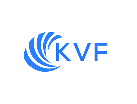 KVF Flat accounting logo design on white background. KVF creative initials Growth graph letter logo concept. KVF business finance logo design.
