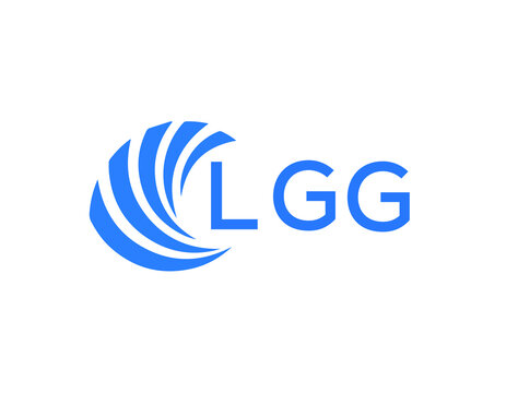 LGG Flat accounting logo design on white background. LGG creative initials Growth graph letter logo concept. LGG business finance logo design.

