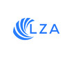 LZA Flat accounting logo design on white background. LZA creative initials Growth graph letter logo concept. LZA business finance logo design.
