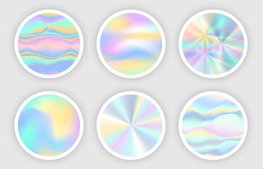 Poster - Big Set of Trendy Pastel Holographic Backgrounds for Cover, Flyer, Brochure, Poster, Wedding Invitation, Wallpaper, Backdrop, Business Design. Abstract Template for Social Media Design.