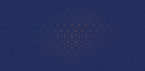 Wall Mural - Futuristic hexagon vector illustration. Futuristic hexagon vector illustration. HUD element. Technology concept. 3d landscape. Big data.