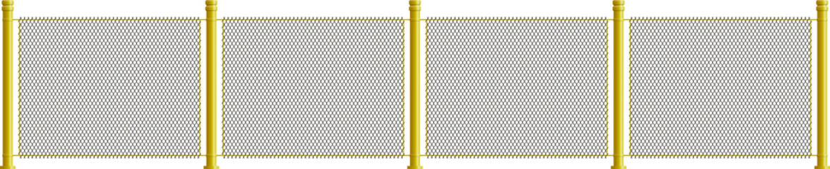 Wall Mural - Metal wire fence and gate clip art