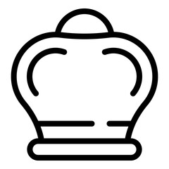 Poster - Chess crown icon outline vector. Online game. Computer bet