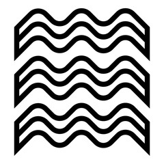Poster - Embroidery wave icon outline vector. Craft art. Fabric studio