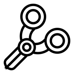 Poster - Sewing scissors icon outline vector. Craft art. Creative fabric