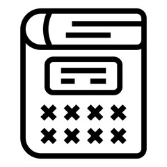 Poster - Embroidery book icon outline vector. Craft art. Creative studio