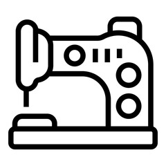 Poster - Home sewing machine icon outline vector. Art workshop. Creative fabric