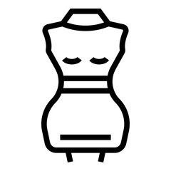 Poster - Sewing manequin icon outline vector. Craft art. Hand children