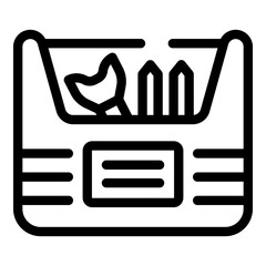 Poster - Overhaul toolbox icon outline vector. Kit box. Car bag