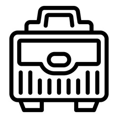 Improvement toolbox icon outline vector. Tool kit. Car equipment