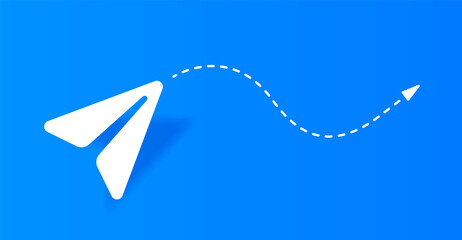 Poster - Paper plane icon vector. Send icon. Submit direct sign. Message forward logo illustration. Trendy flat style graphic element for web site, UI UX, presentations. Stock vector EPS10.
