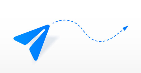 Poster - Paper plane icon vector. Send icon. Submit direct sign. Message forward logo illustration. Trendy flat style graphic element for web site, UI UX, presentations. Stock vector EPS10.