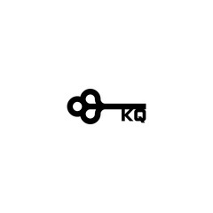 KQ home key concept logo initial concept with high quality logo design