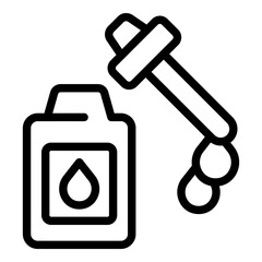 Poster - eye dropper icon outline vector. check care. test contact