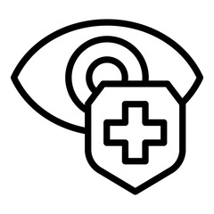 Poster - eye medical care icon outline vector. check lens. vision correction