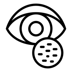 Poster - care glasses icon outline vector. eye vision. stroke refractive