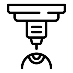 Poster - eye laser icon outline vector. vision correction. check care