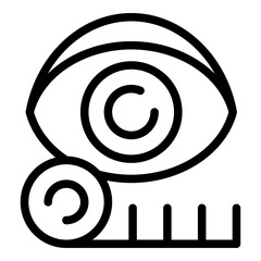 Poster - eye correction icon outline vector. vision test. patient test