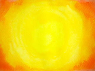 bright yellow orange color abstract art background sun sunny power symbol art watercolor painting design illustration texture pattern