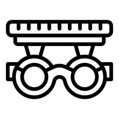 Poster - eye correction glasses icon outline vector. laser vision. test contact