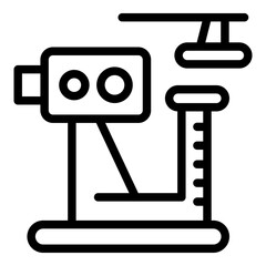 Poster - vision correction device icon outline vector. eye laser. glasses surgery