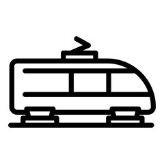 Poster - Train cargo icon outline vector. Container car. Traffic service