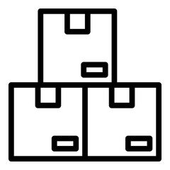 Poster - Parcel freight icon outline vector. Truck cargo. Container import