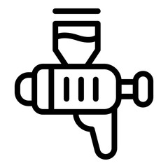 Poster - Service paint gun icon outline vector. Garage mechanic. Painter vehicle