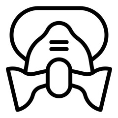 Poster - Painter gas mask icon outline vector. Car spray. Auto service