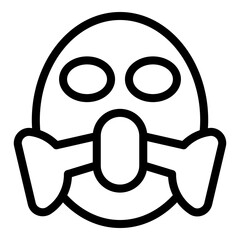 Poster - Painter mask icon outline vector. Service repair. Paint gun