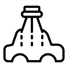 Poster - Body car painter icon outline vector. Auto repair. Gun check