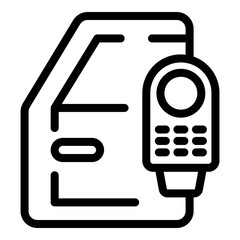 Poster - Check door paint icon outline vector. Car body. Auto service