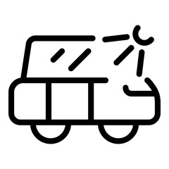 Poster - Spray car paint icon outline vector. Check varnish. Painter garage