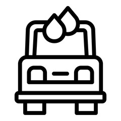Poster - Drop car painting icon outline vector. Check body. Auto service