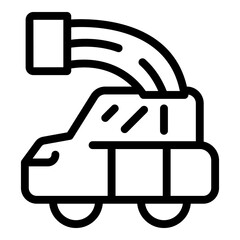 Poster - Auto painter icon outline vector. Check body. Car service