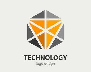 Poster - Abstract business logo design. Vector company logotype concept. Haxogen corporate sign for brand identity