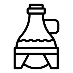 Wall Mural - Wine bottle icon outline vector. Business restaurant. Coffee food
