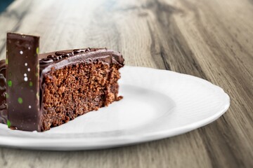 Canvas Print - Tasty sweet Cake dessert on the desk