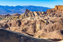 Colourful Sandstone Formations, Zabriskie Point, Death Valley, California, United States Of America