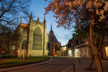 College Street With York Minster At Night, City Of York, Yorkshire, England